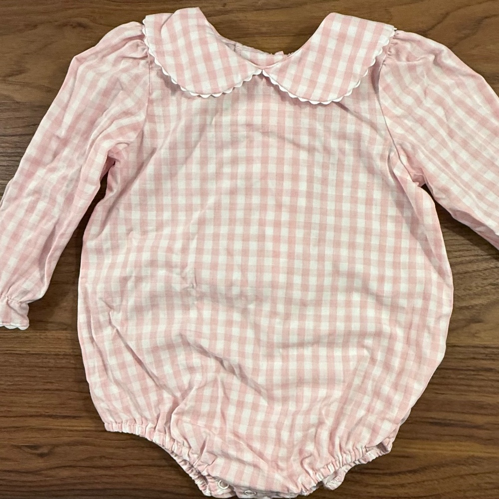 Beaufort Bonnet ~ Girls 12-18 M ~ Maude’s Peter Pan Collar Shirt & Onesie